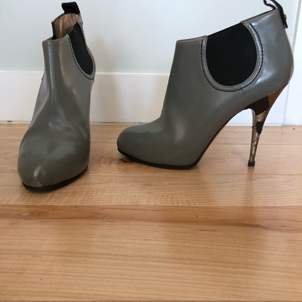 Giuseppe Zanotti Booties with Metallic Heel Detail